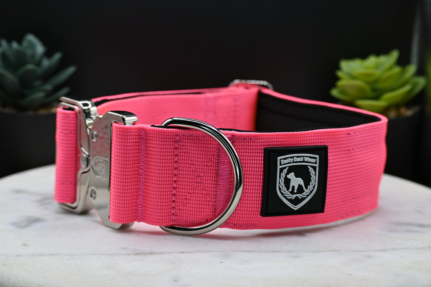 Combat Collar LED I neonpink *nohandle*