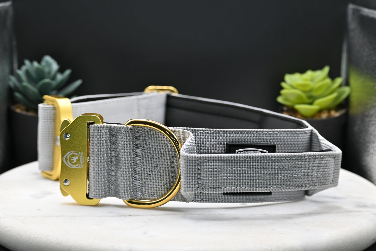Combat Collar LED I stonegrey gold